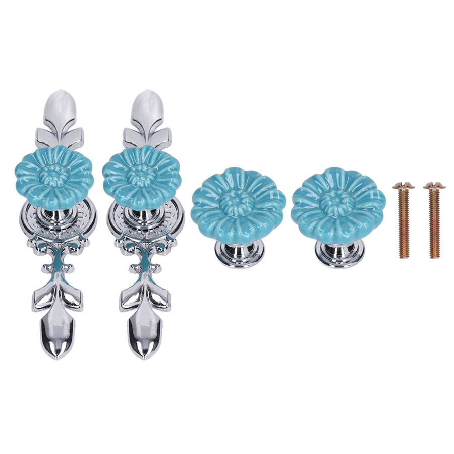 2Set Cabinet Knob Zinc Alloy Single Hole Closet Drawer Wardrobe Knob for Home Furniture Decoration1088D Wild Chrysanthemum