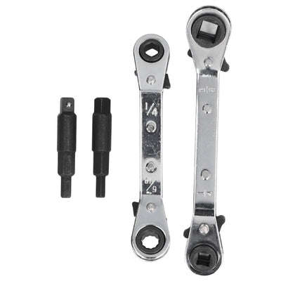 CT122 Refrigerator Ratchet Wrench 1/4 3/16 5/16 3/8 Stainless Steel Wrench Air Conditioner Repair Tool for Household