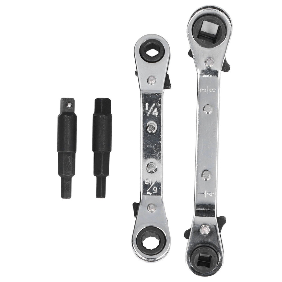 CT122 Refrigerator Ratchet Wrench 1/4 3/16 5/16 3/8 Stainless Steel Wrench Air Conditioner Repair Tool for Household