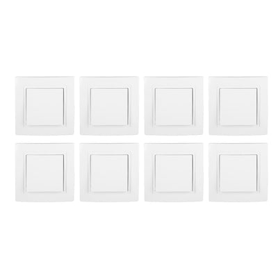 8Pcs Single Pole Light Switch 10A/250V Wall Decorative Paddle Rocker Switch European Regulations for House Use