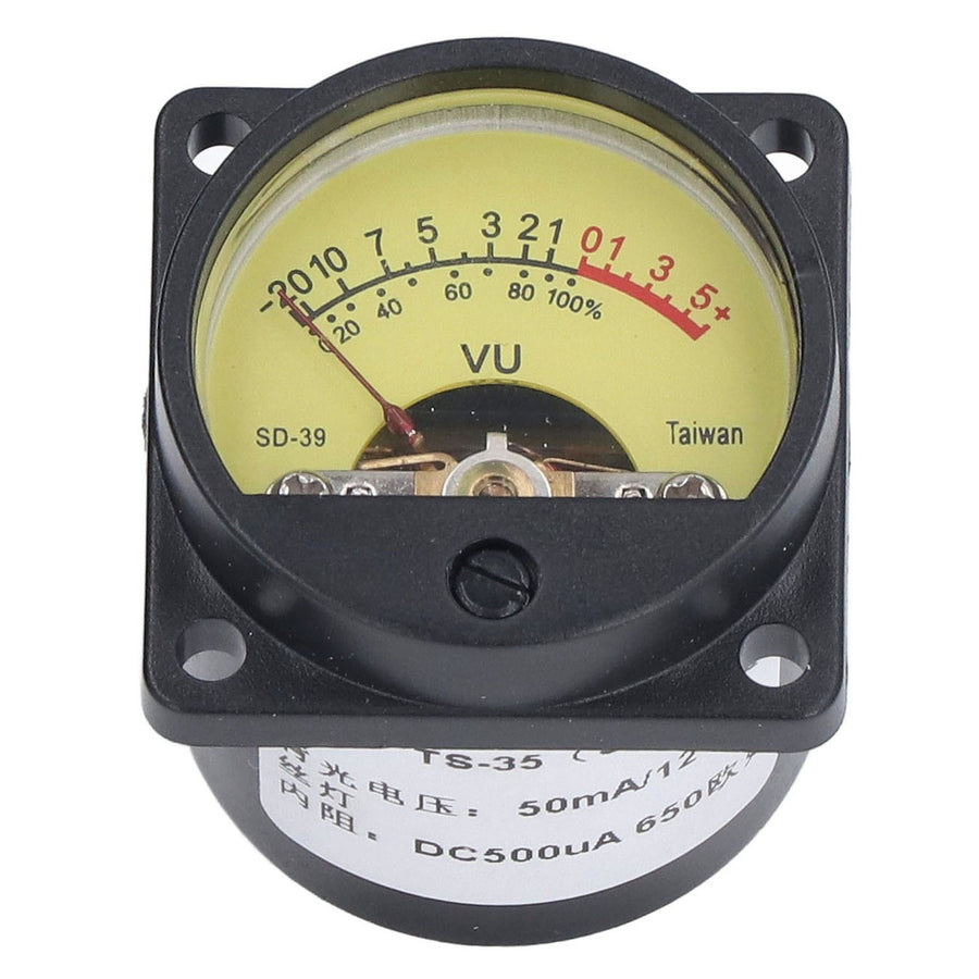 VU Meter Vibration Static Proof Amplifier Volume Level Meter with Backlight for Recording Studio Home Speaker 50mA 12V