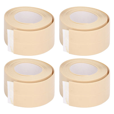 4Pcs Kitchen Sealant Strip PVC Waterproof Self Adhesive Sealing Tape for Bathroom Sink