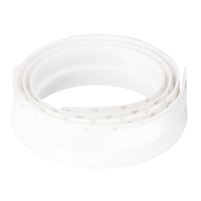 Door Soundproofing 28mm/1.1in Round Hole Silicone Protective Durable Replaceable Lightweight Sealer Strip for RoomWhite