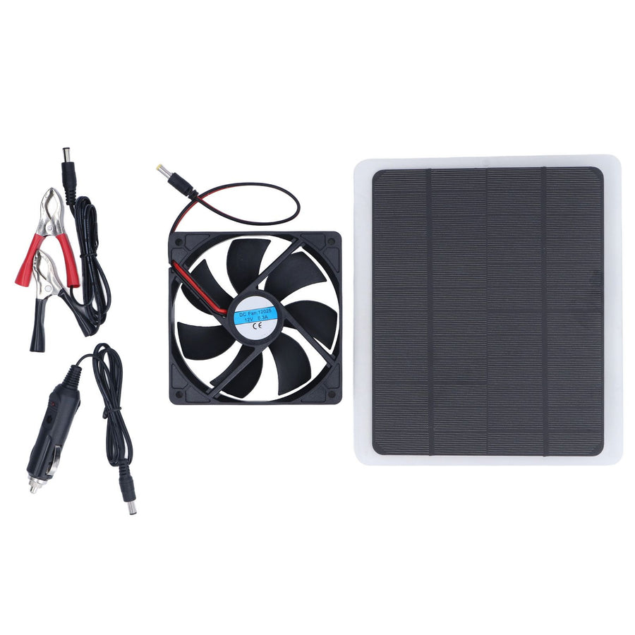 Solar Fan 10W 12V Effective Deodorization Energy Saving Portable USB Solar Exhaust Fan for Pet Houses RV Greenhouses