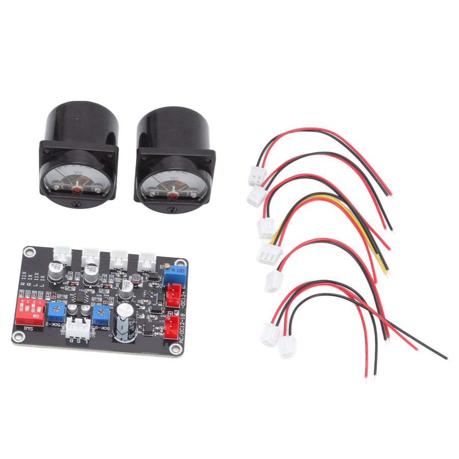 2pcs VU Level Meter Power Amplifier VU Panel Meter with Driver Board for Recording Studio 12V‑18V