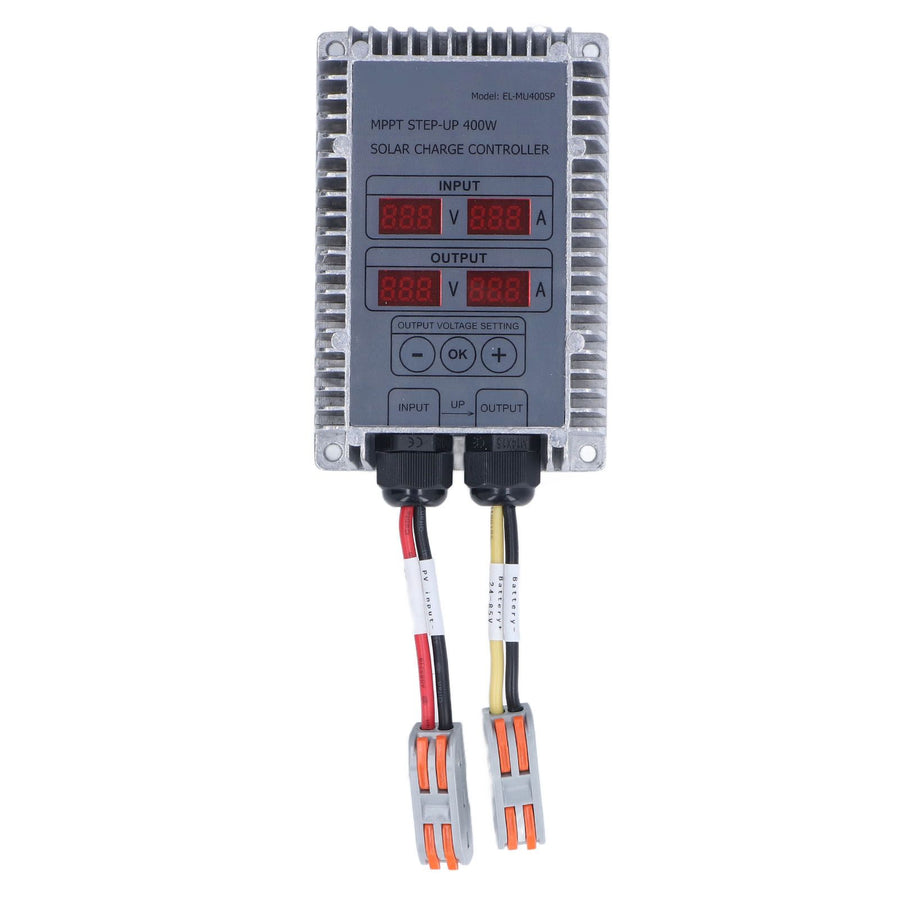 Solar Battery Charge Controller Boost MPPT Voltage Adjustable Waterproof with Display 24‑85V 400W