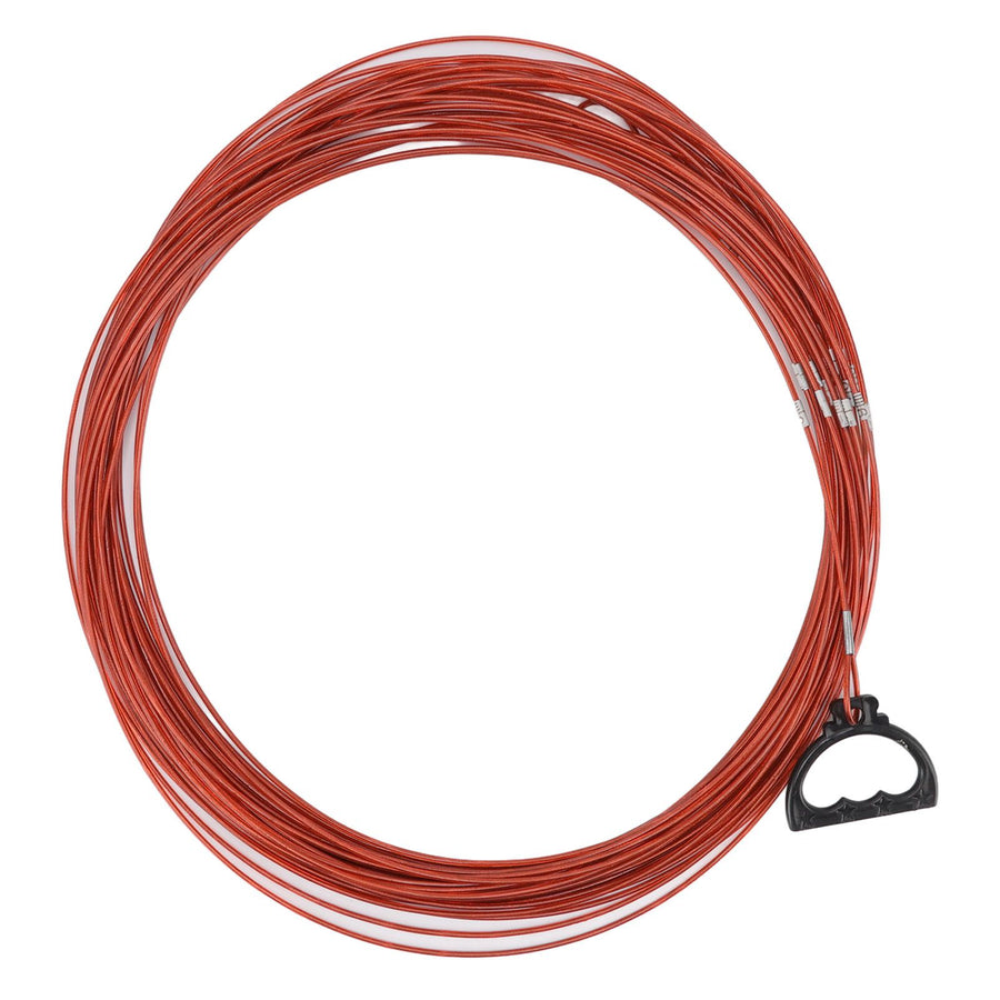 Steel Wire Measuring Rope Plastic Coated Construction Site Measuring Rope with Pull Ring for Railway Farmland 30m/98.4ft