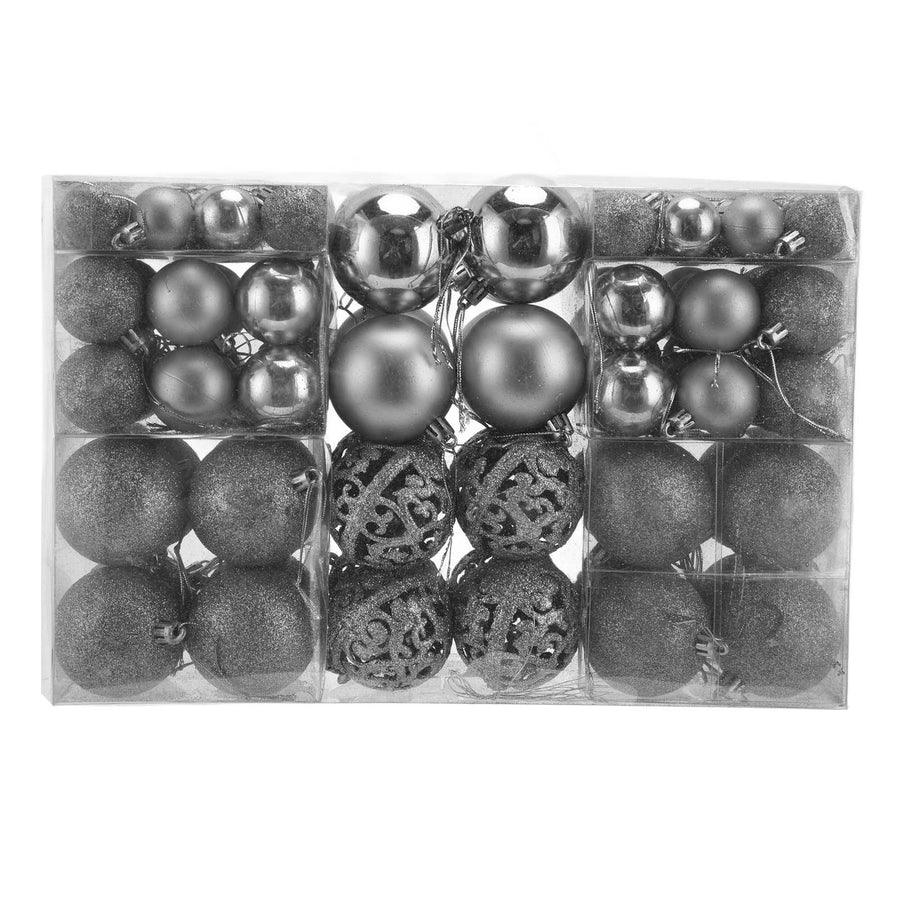 100pcs Christmas Ball Ornaments Shatterproof Hanging Balls for Christmas Tree Party DecorationSilver