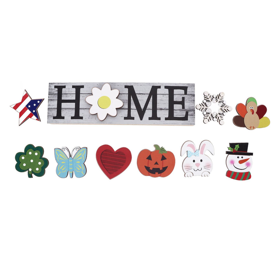 Wooden Home Sign Country Farmhouse Decoration for Home Kitchen Dining Room Fireplace