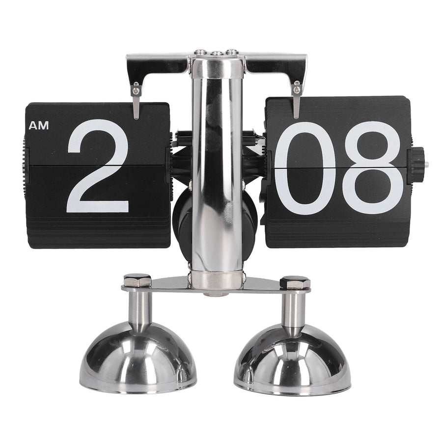 Flip Clock Quartz Movement High Accuracy Retro Style Stainless Steel Simple Operation Quartz Clock
