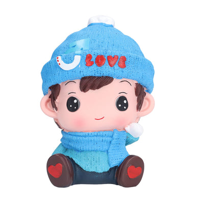 Piggy Bank Cute Cartoon Couple Doll Shape Environmental Friendly Decorative Ornament Children Toy GiftsMale Doll