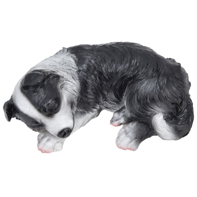 Dog Ornament Textured Exquisite Vivid Real Cute Dog Statue for Garden Lawn Desk Decoration
