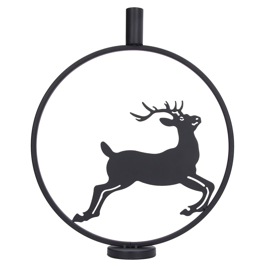 Deer Candle Holder Black European Style Tealight Holder Wall Decoration for Wedding Party
