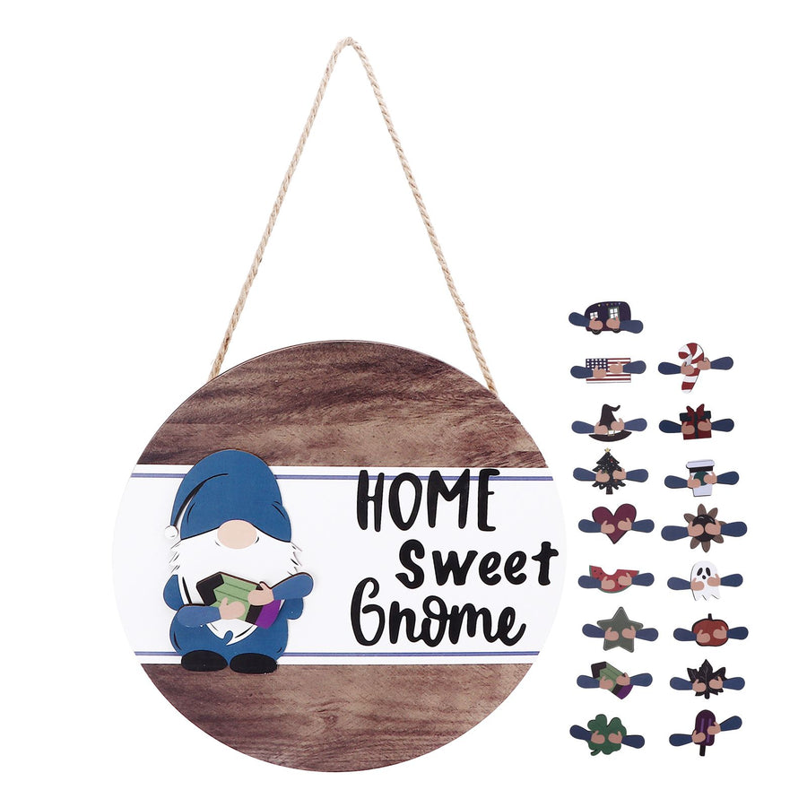 Welcome Door Sign Decor Round Wood Pendant Welcome Sign for Outdoor Window Farmhouse Ornament