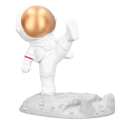 Mobile Phone Holder Astronaut Shape Exquisite Beautiful Environmentally Friendly Bracket OrnamentGolden Astronaut Kick