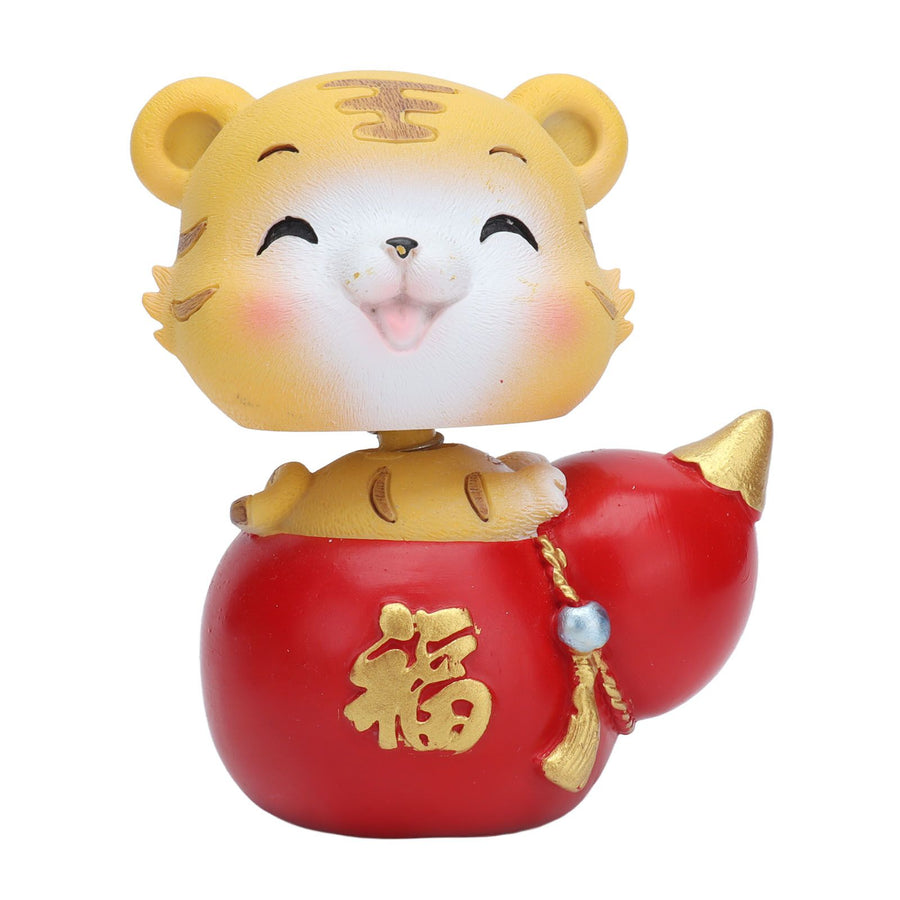 Tiger Ornament Premium Resin Cute Exquisite Bright Colors Durable Wide Application Tiger ToyBlessing Tiger
