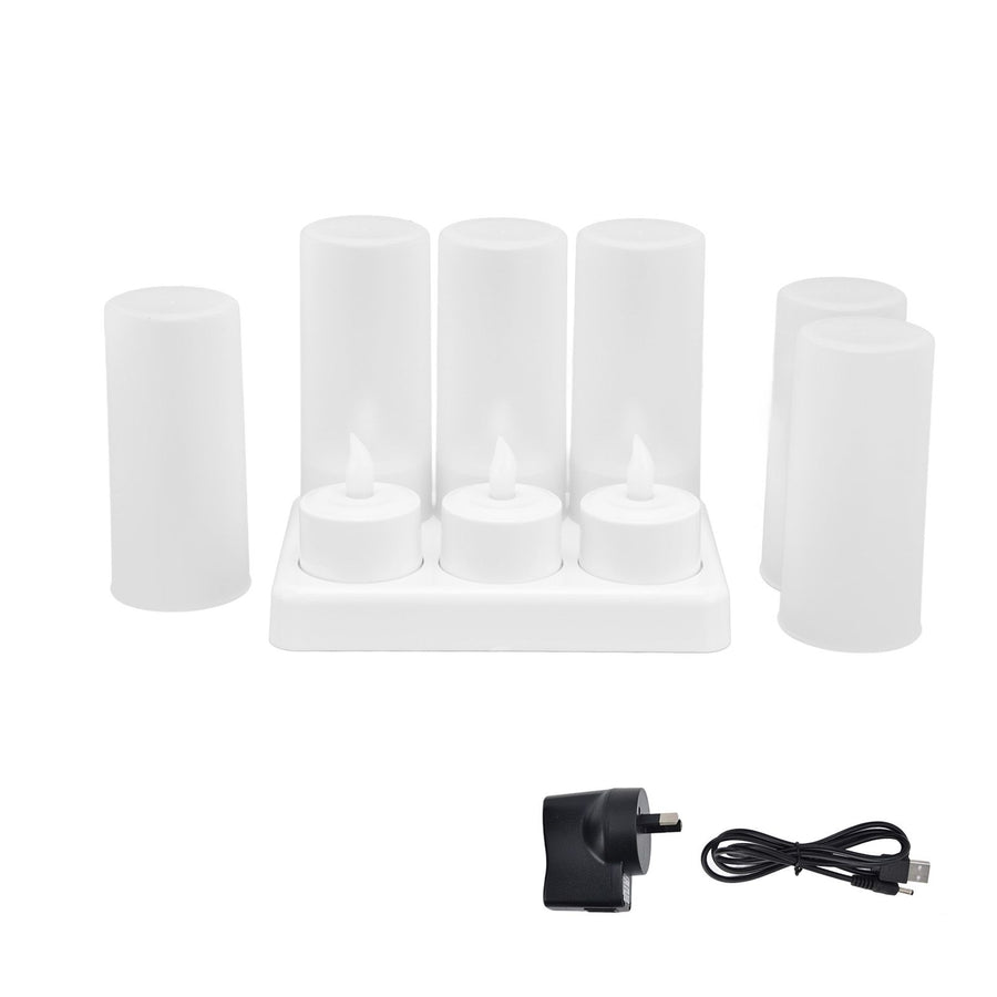 Candle Light Warm White Light LED Tea Light for Wedding Party Table Dining Room 100‑240VAU Plug