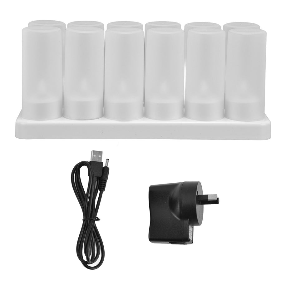 100‑240V Rechargeable Tealight Candle Lamp Reusable Flameless Cordless LED Candles LightsAU Plug