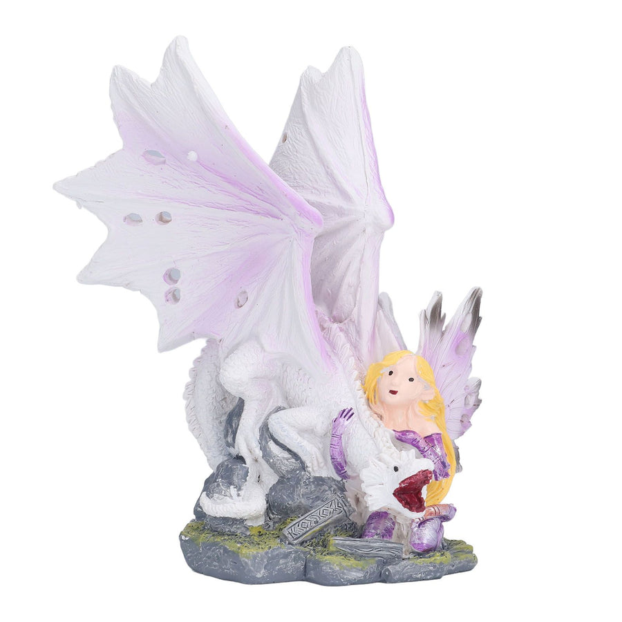 Dragon Girl Desktop Ornament Standing Sculpture Resin Bedroom Decoration Statue for Living Room Office