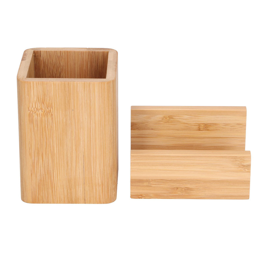Pen Holder Sturdy Durable Environmentally Friendly Stationery Storage Organizer with Business Card Holder