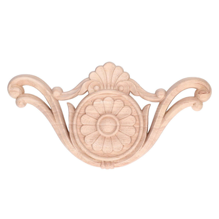Wood Applique Easy Installation Durable Natural Eco Friendly Classic Exquisite Pattern Wood Carving AppliqueType One