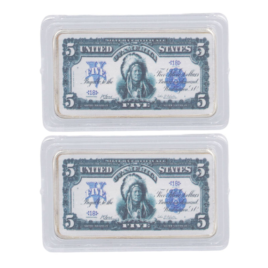 2Pcs Commemorative Coins Coin Collection 5 US Dollars Patter Fine Workmanship Commemorative Coin