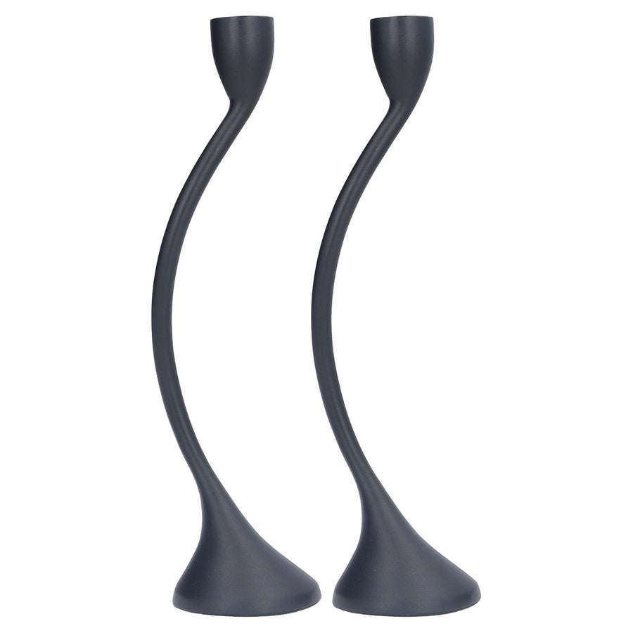 Candle Holder Zinc Alloy High Foot European Style Romantic Simple Retro Black Candlesticks for Bar