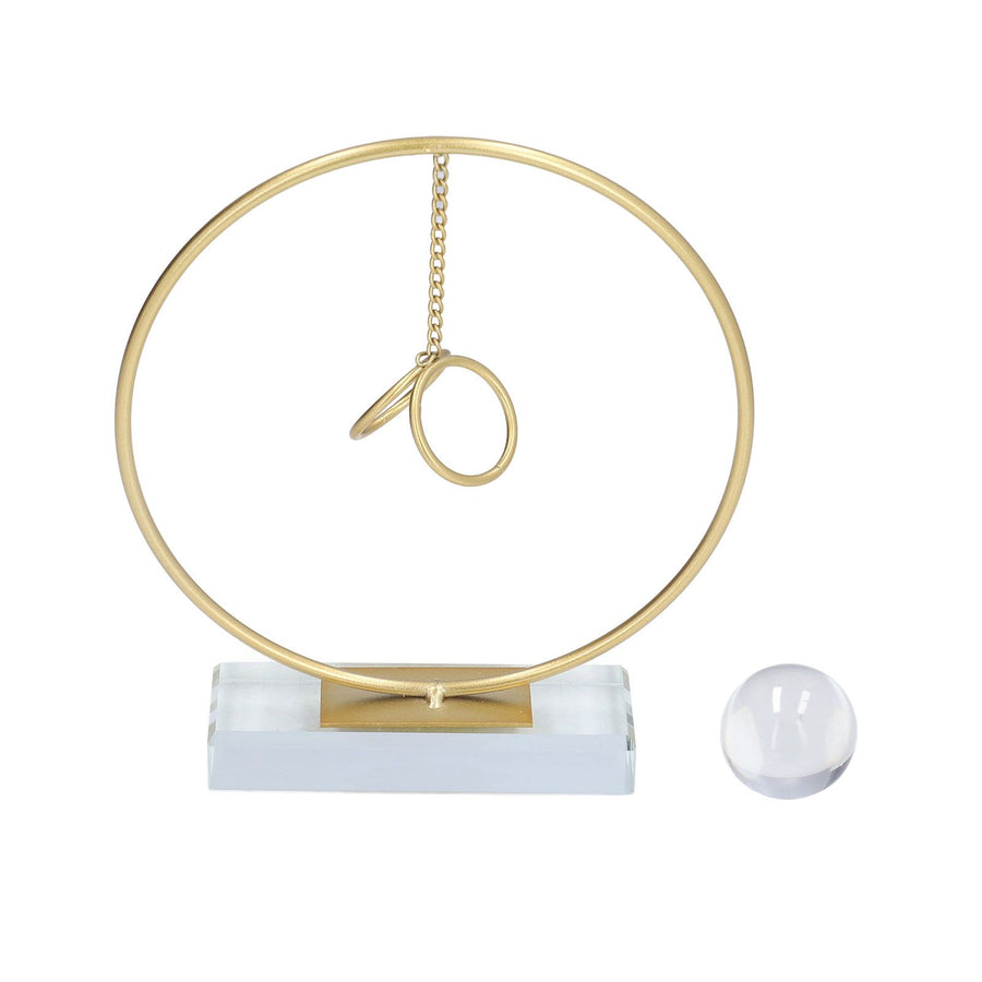 Crystal Ball Ornament Modern Simple Abstract Style Add Vitality Safe Durable Widely Used Fortune Teller Crystal Ball