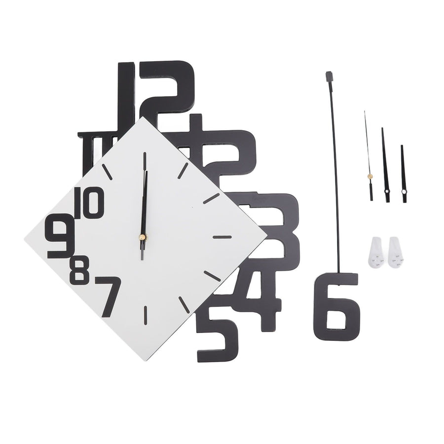 Frameless Pendulum Wall Clocks Number Decoration DIY Assembly Modern Wall Clocks with Silent Movement Wall Clock for Office