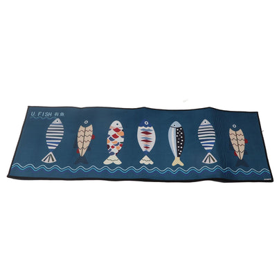 Floor Mat Prevent Slip Wearable Comfortable Cute Pattern Kitchen Pad for Living Room Bathroom Doorway Fish 40x120cm / 15.8x47.2in
