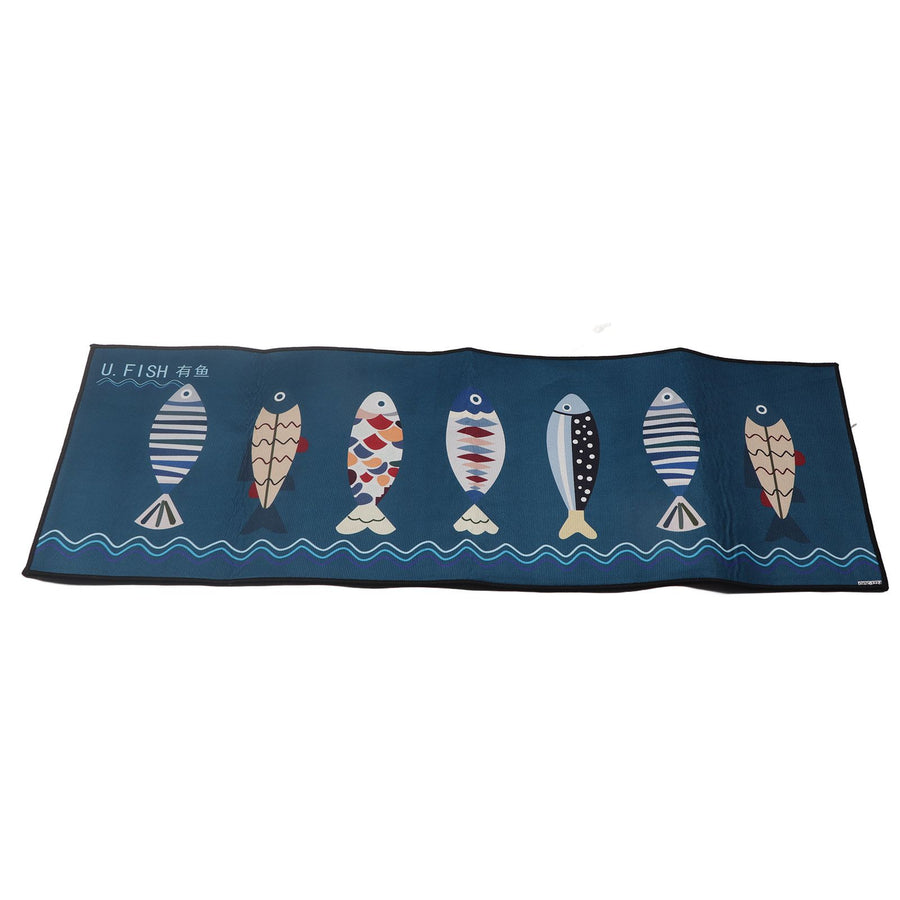 Floor Mat Prevent Slip Wearable Comfortable Cute Pattern Kitchen Pad for Living Room Bathroom Doorway Fish 40x120cm / 15.8x47.2in