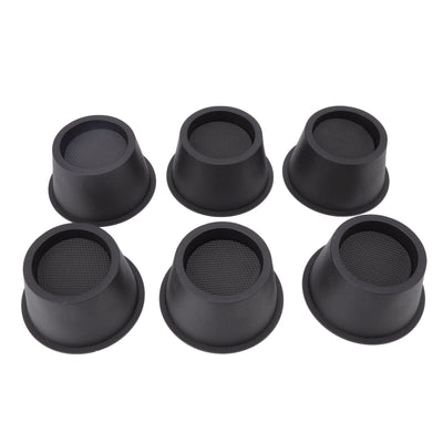 6Pcs Furniture Risers Round Plastic Furniture Lift Riser for Bed Table Couch Black 2.8in