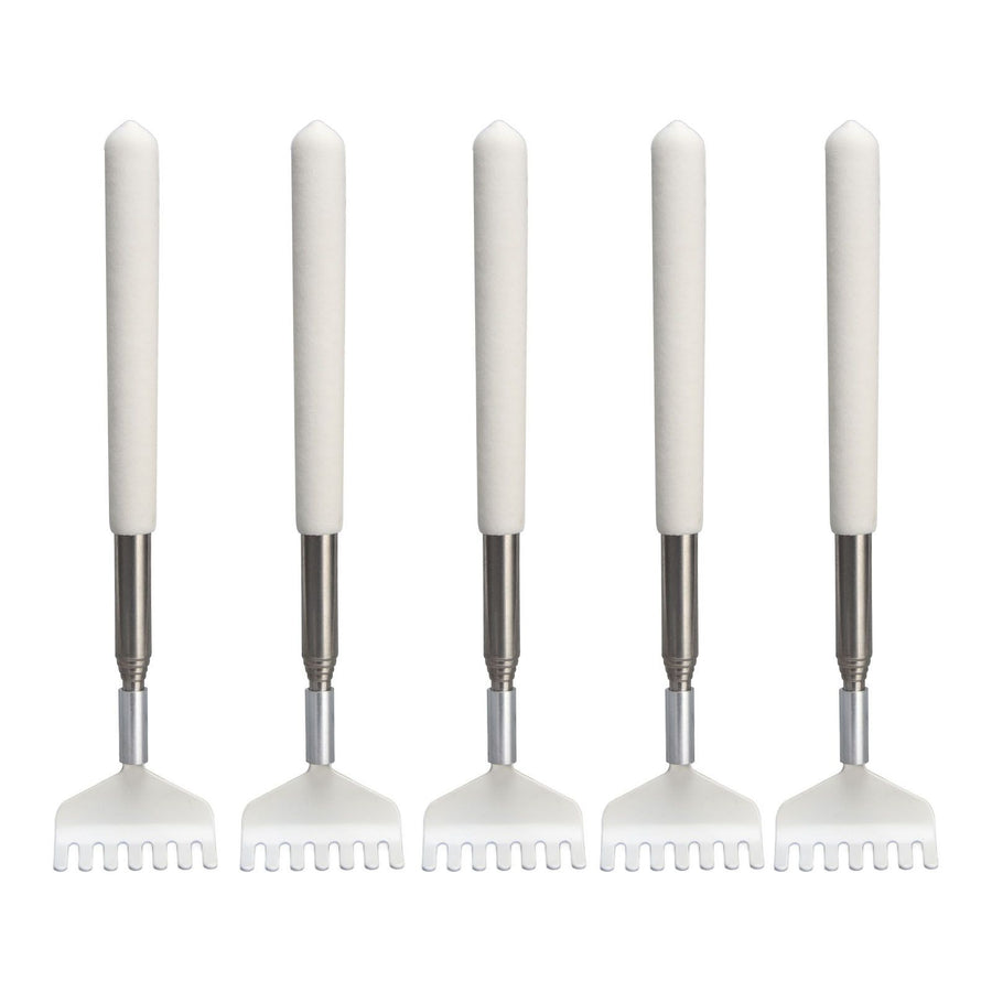 5pcs Extendable Back Scratcher Portable Telescopic Metal Back Scratchers Massager Scraper for Health Care Relaxation