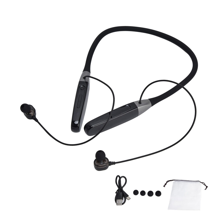Wireless Hang Neck Type Earphone with 32G Memory LED Display Stereo Hanging Neck Headset