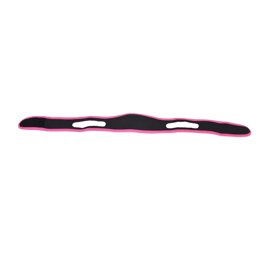 Snoring Stop Belt Adjustable Chin Strap Breathable Nylon Snoring Head Band for Men WomenRed Black