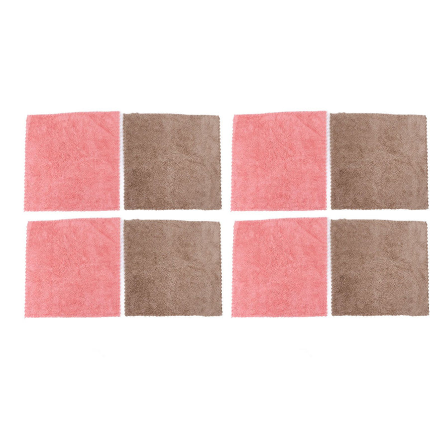 8pcs/set Super Absorbent Microfiber Kitchen Dish Cloth Anti Sticking Oil Cleaning Towel