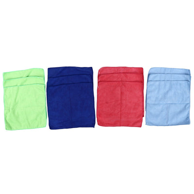 12pcs Cleaning Cloth 4 Different Colors Strong Water Absorption Reusable Microfiber Towels for Kitchen Car Furniture