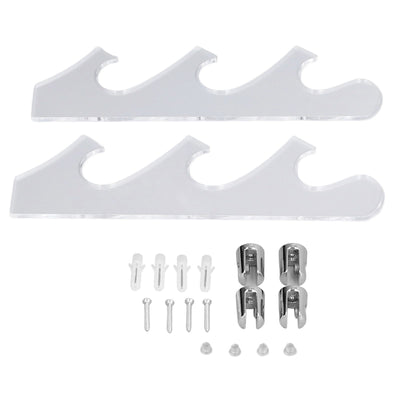 1 Pair Sword Holder Stand Sword Display Rack Wall Mounted Samurai Sword Hanger for HomeTransparent