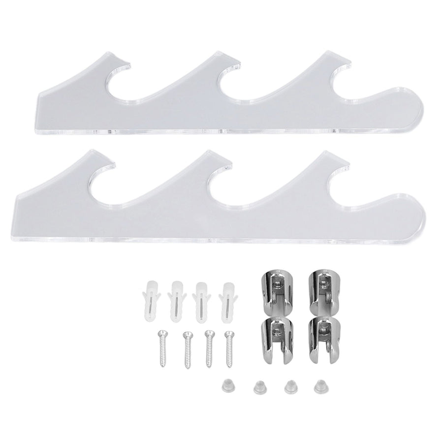 1 Pair Sword Holder Stand Sword Display Rack Wall Mounted Samurai Sword Hanger for HomeTransparent