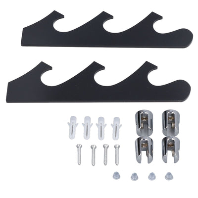 1 Pair Sword Holder Stand Sword Display Rack Wall Mounted Samurai Sword Hanger for HomeBlack