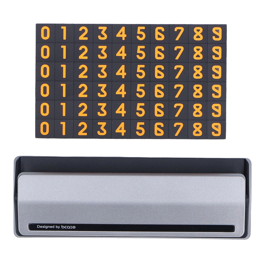 Car Temporary Parking Sign Stable Structure Environmentally Friendly Small Compact Exquisite Number PlateSilver