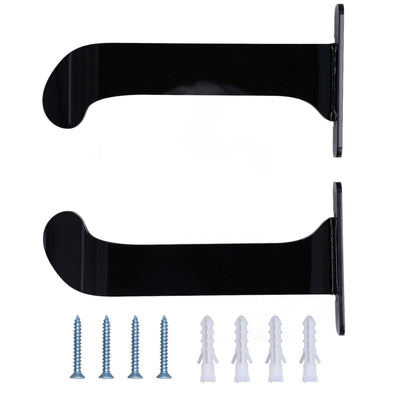 1Pair Yoga Mat Wall Mount Holder Acrylic Yoga Mat Wall Hanger Storage Rack Household Exercise Yoga Mat BracketBlack