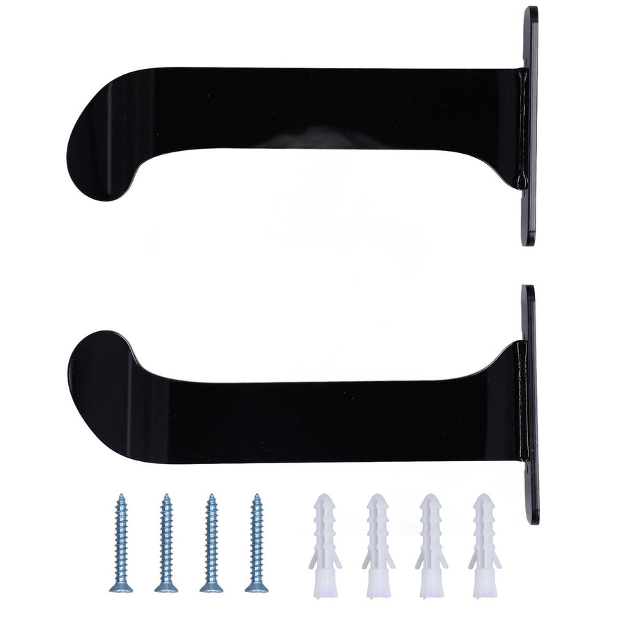 1Pair Yoga Mat Wall Mount Holder Acrylic Yoga Mat Wall Hanger Storage Rack Household Exercise Yoga Mat BracketBlack