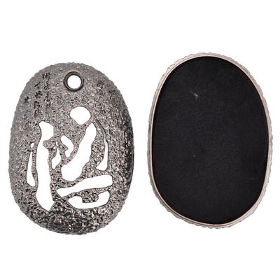 Alloy Backflow Incense Burner Oval Exquisite Vintage Incense Burner for Home Decoration Gift