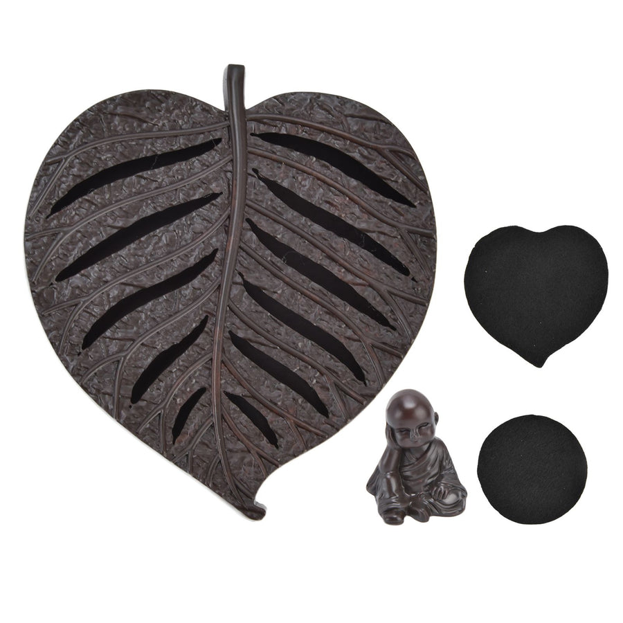 Incense Holder Burners Leaf Shape Mini Exquisite Durable Easy Clean Relieve Mood Home Decoration