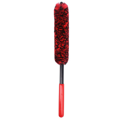 Universal Car Wheel Hub Cleaning Brush Flexible Long Handle Car Tire Detailing Brush Red