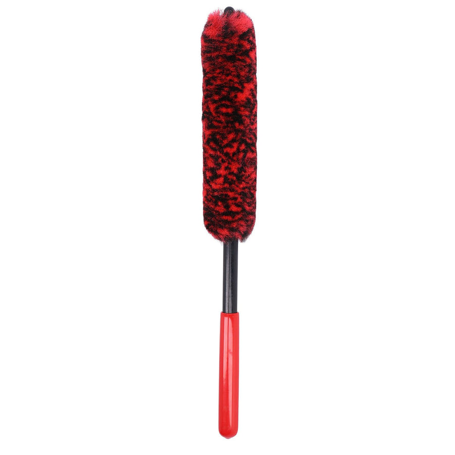 Universal Car Wheel Hub Cleaning Brush Flexible Long Handle Car Tire Detailing Brush Red