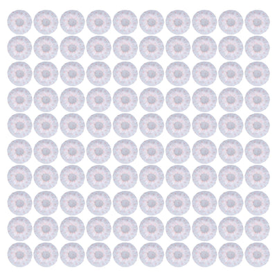 100Pcs Microphone Cover Dust Sweat Resistant Disposable Excellent Elasticity Reduce Noise Microphone CapsWhite Red Dot