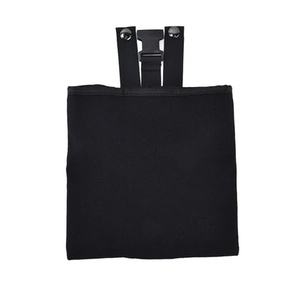 Foraging Bag Canvas Foldable Portable Thick Unique Simple Appearance Belt Fruit Picking Pouch for Outdoor CampingBlack