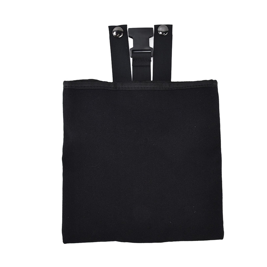 Foraging Bag Canvas Foldable Portable Thick Unique Simple Appearance Belt Fruit Picking Pouch for Outdoor CampingBlack